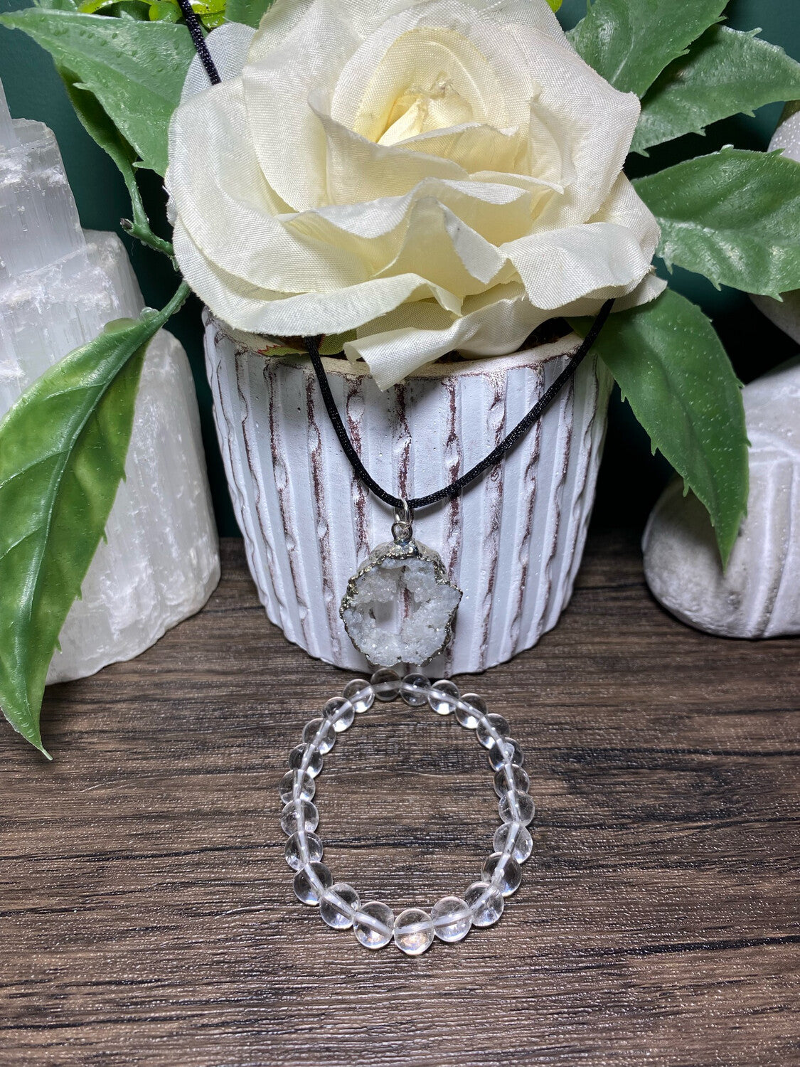 Clear Quartz 2-Piece Jewelry Set