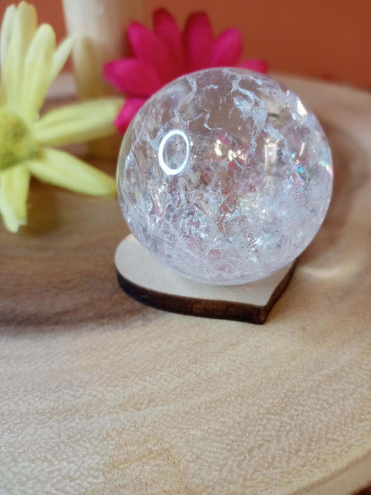 Fire & Ice Quartz Sphere