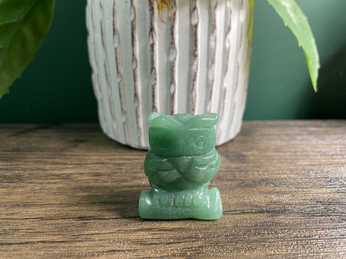 Green Aventurine Owl