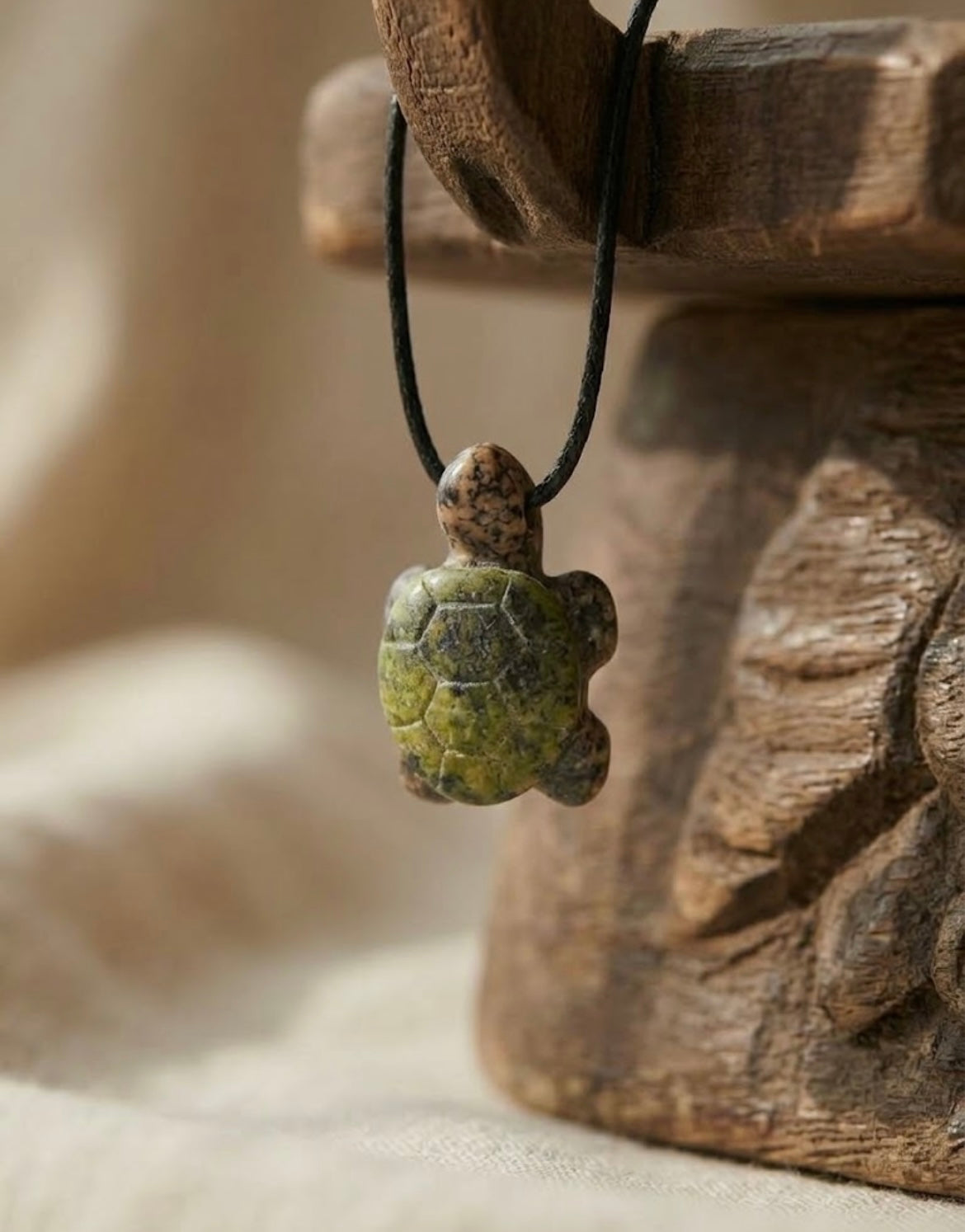 Epidote Turtle Necklace