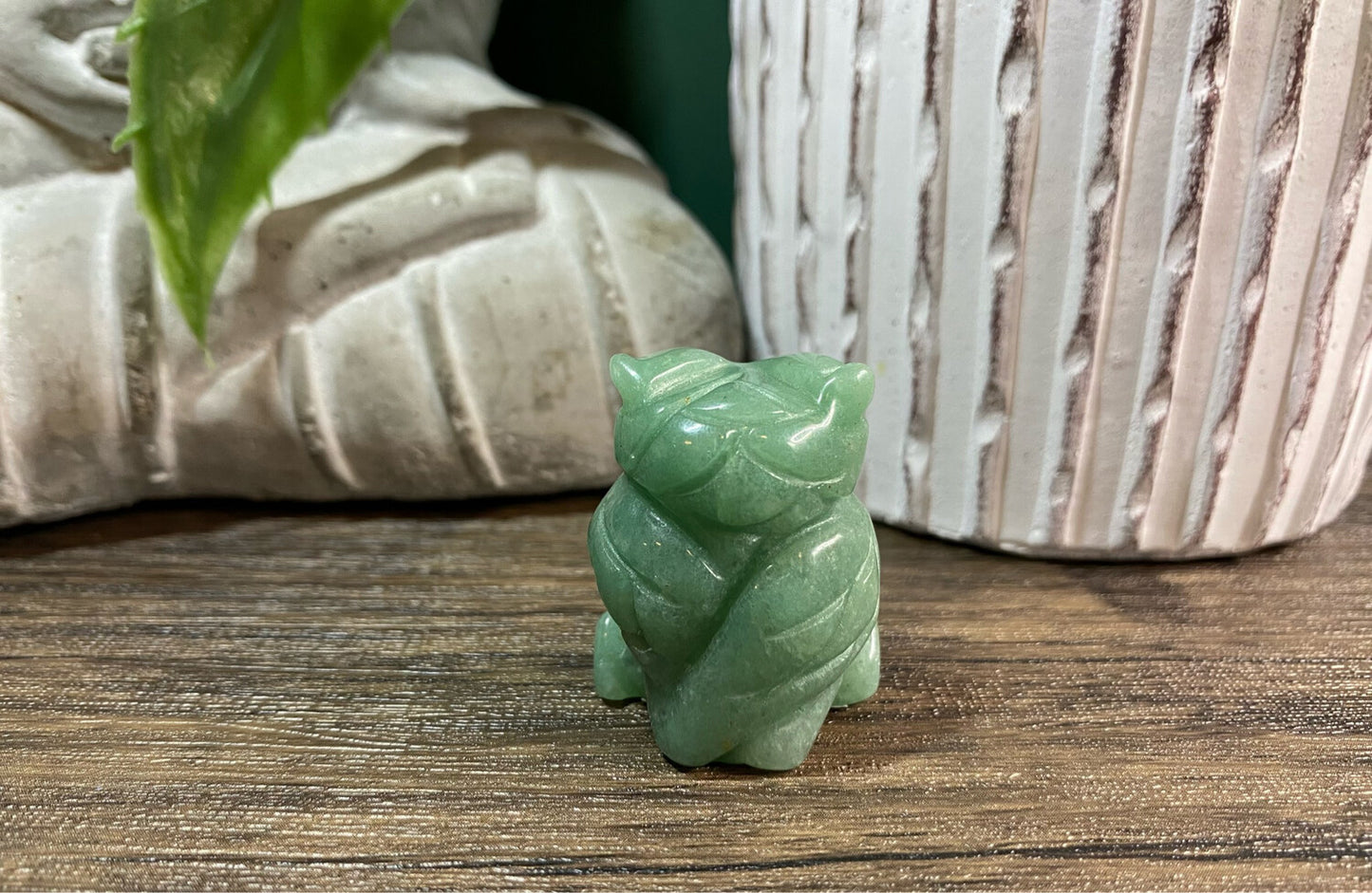 Green Aventurine Owl