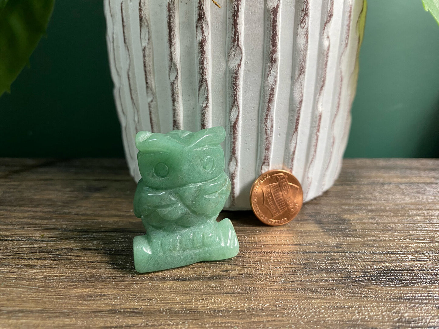 Green Aventurine Owl
