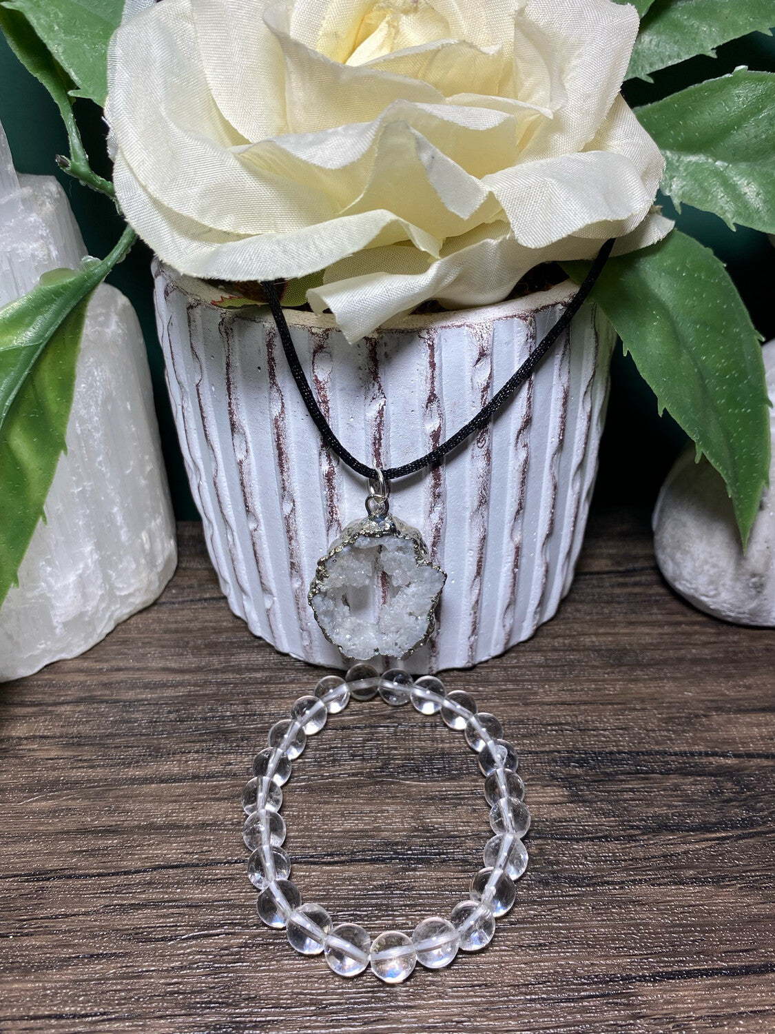 Clear Quartz 2-Piece Jewelry Set