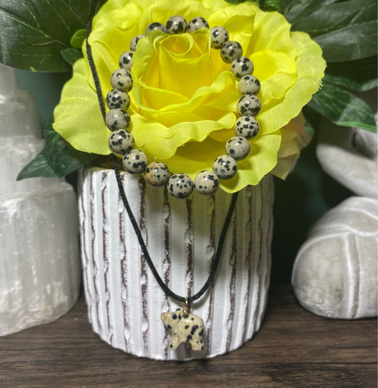 Dalmatian Jasper 2-Piece Jewelry Set