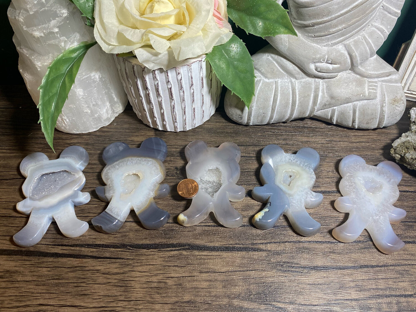 Druzy Agate Bear