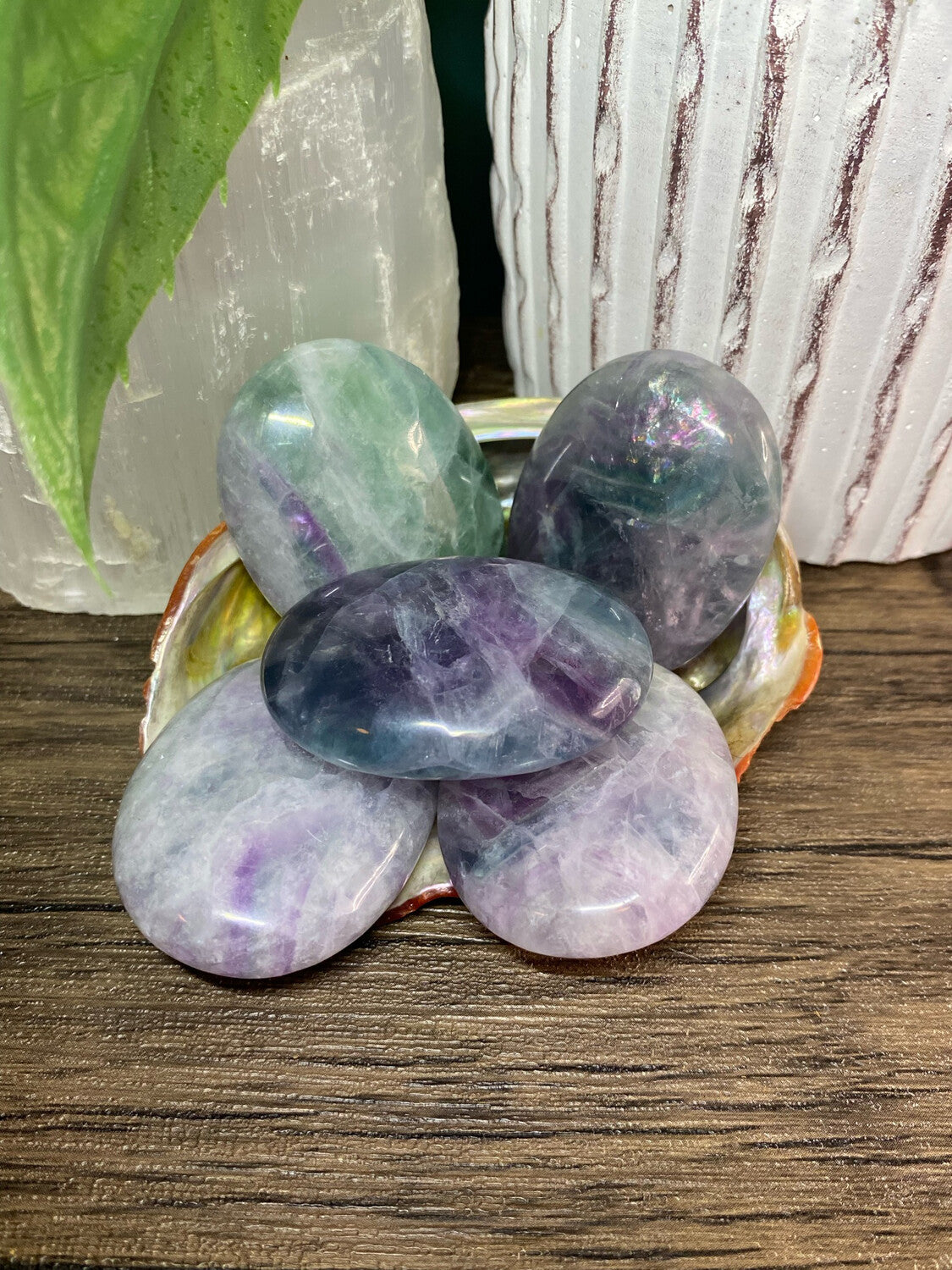 Fluorite Palm Stone