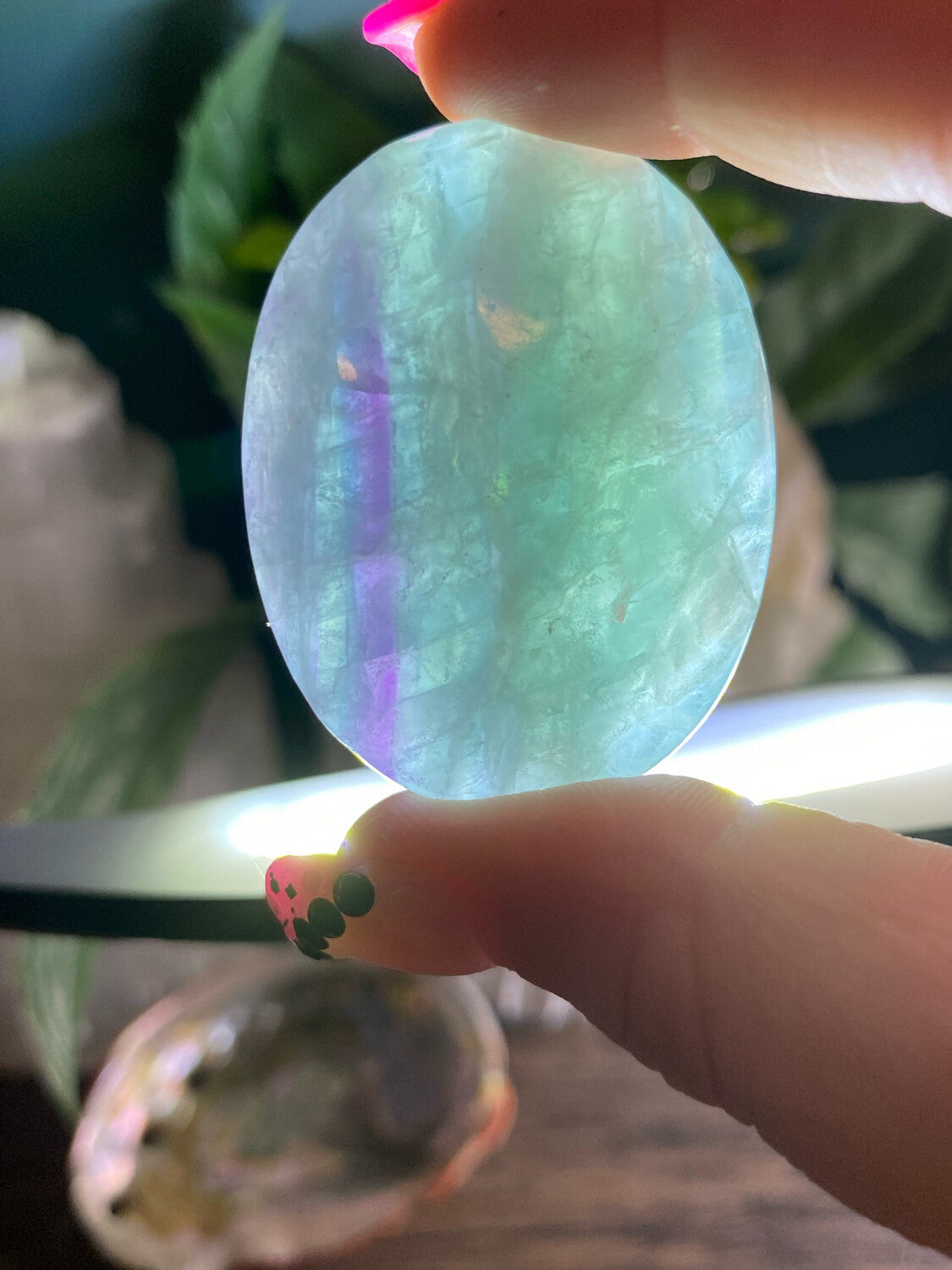 Fluorite Palm Stone