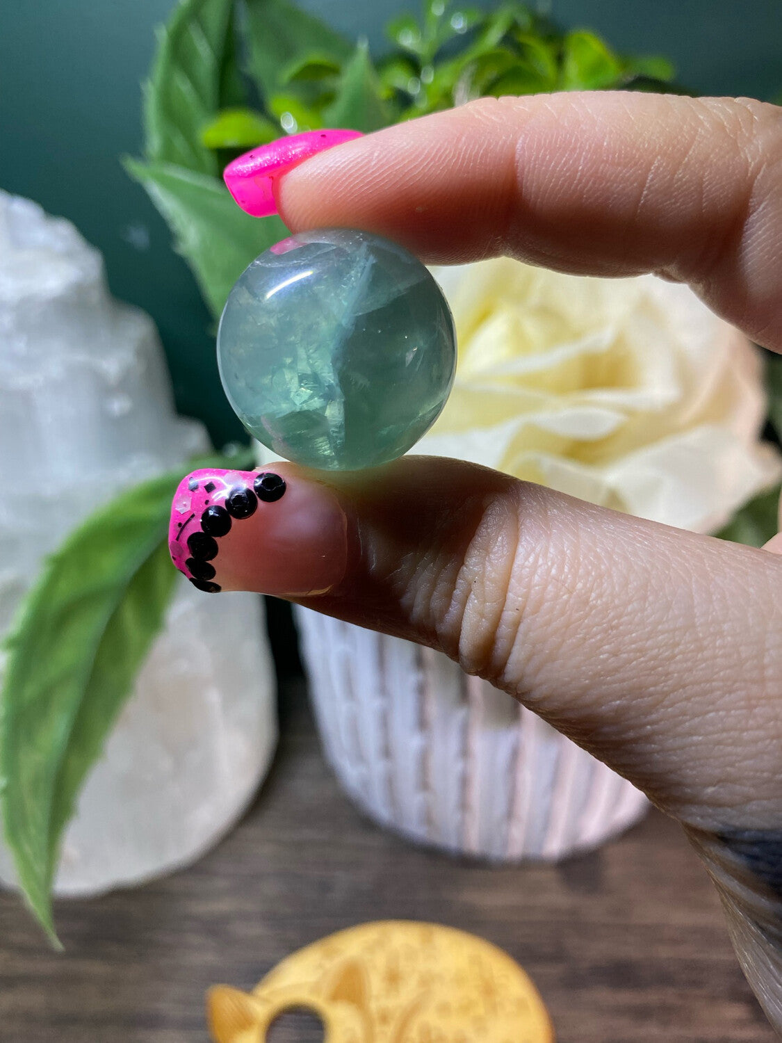 Green Fluorite Sphere